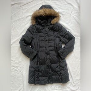 Anne Klien black puffer long coat jacket